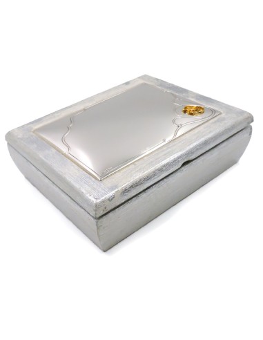 Cornice Portafoto Lucida Effetto Stropicciato cm 18x24 in Argento