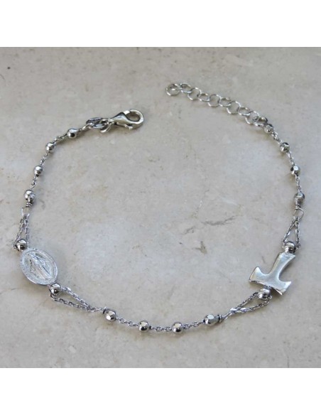 Bracciale Rosario Tau in Argento 925 
