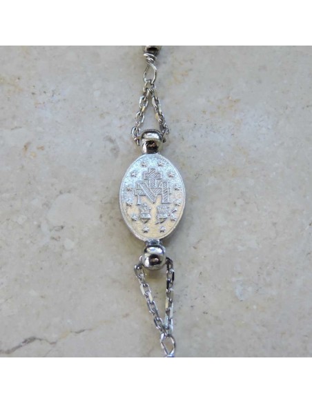 925 Sterling Silver Tau Rosary Bracelet 