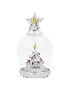 Decorative Glass Bell with Christmas Tree