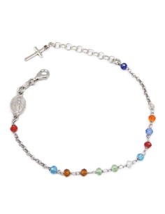 Bracciale Rosario in Argento 925 Con Zirconi 