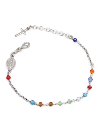 Bracciale Rosario in Argento 925 Con Zirconi 