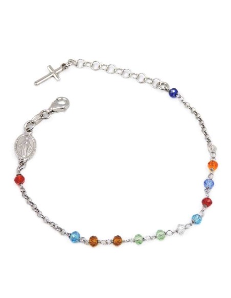 Bracciale Rosario in Argento 925 Con Zirconi 