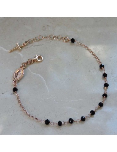 925 Sterling Silver Rosary Bracelet With Zircons 