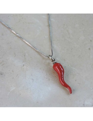 Collana con Ciondolo Corno Portafortuna in...