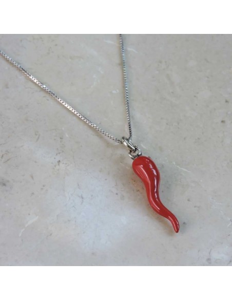 Bracciale Catena Donna in Argento 925 Rodiato con Ciondolo Doppio Cuore