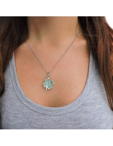 Collana con Ciondolo Quadrifoglio in Argento...