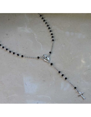 925 Sterling Silver Holy Heart Rosary Necklace...