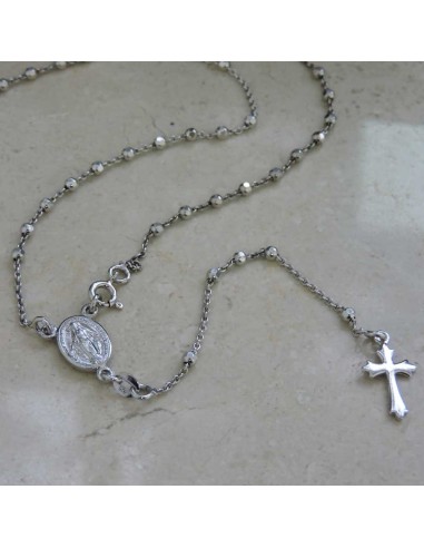 925 Sterling Silver Rosary Necklace 