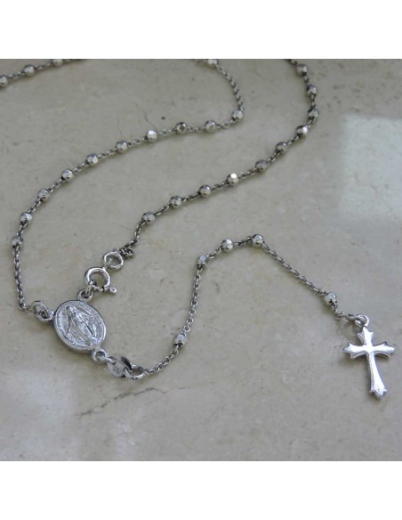 Collana Girocollo Rosario in Argento 925 