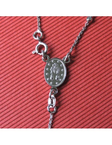 925 Sterling Silver Rosary Necklace 