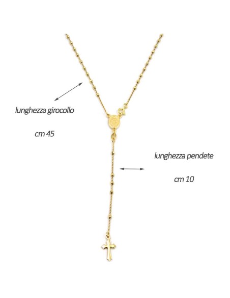 925 Sterling Silver Rosary Necklace 