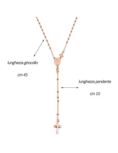 Collana Girocollo Rosario in Argento 925 
