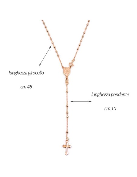 Collana Girocollo Rosario in Argento 925 