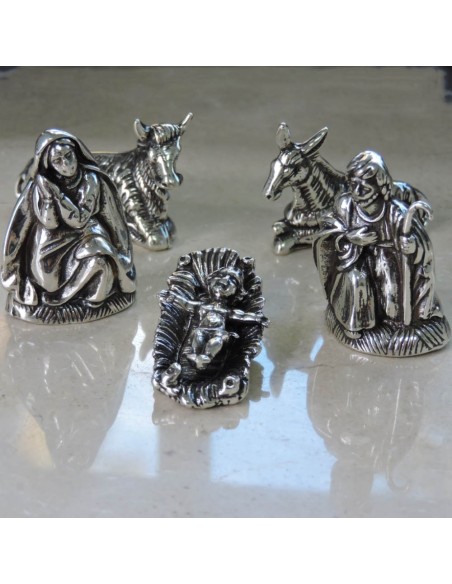 Krippe aus massivem Silber