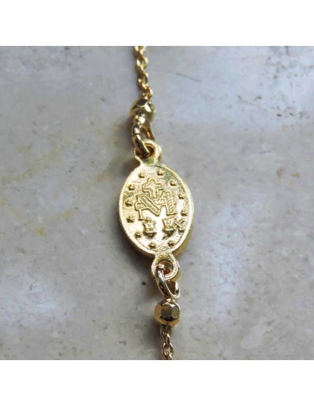 Sterling Silver Rosary Choker Necklace
