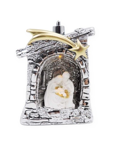 Silver Nativity Scene Christmas Tree Decoration...