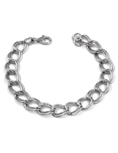 Bracciale Catena Donna in Argento 925 Rodiato...