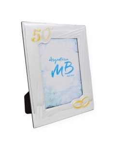 50th Anniversary PVD Silver Picture Frame 5 x 7