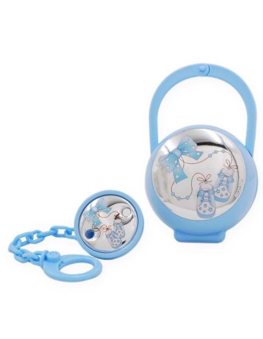 Schnullerclip-Set mit Blauer Box Bow Dekoration...