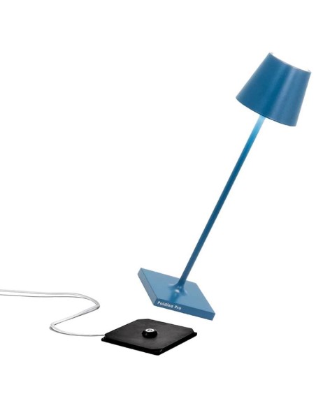 Poldina Pro Micro Lampada da Tavolo LED Dimmerabile - Blu Capri