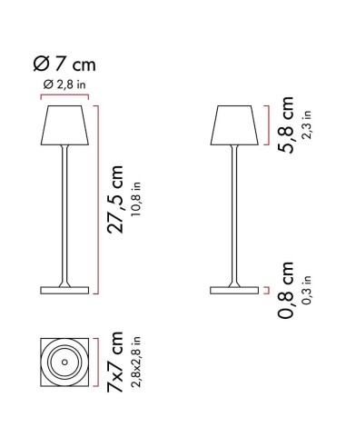 Poldina Pro Micro Lampada da Tavolo LED...