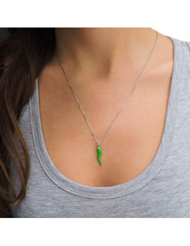 Collana con Ciondolo Corno Portafortuna in...