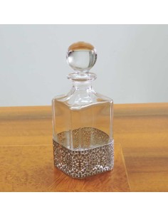 Crystal Whiskey Decanter with Solid Silver Baroque Base 2