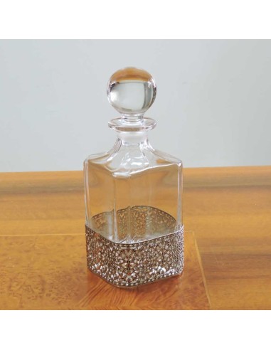 Viski Bicchiere Miscelatore In Acciaio Inox A Doppia Parete - 550 Ml Per Cocktail Professionisti - Design Geometrico