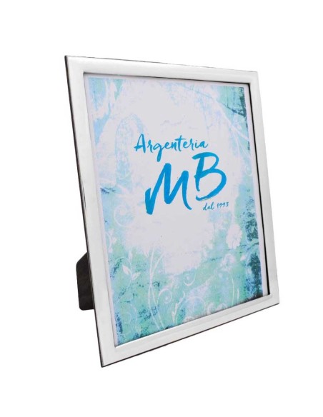 Picture Frame 8,26x10,23 Glossy Silver Frame Tight Band