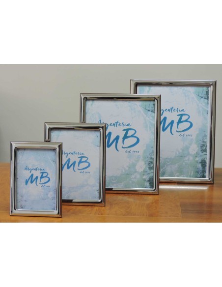 Picture Frame 8,26x10,23 Glossy Silver Frame Tight Band