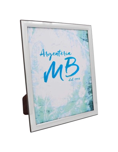 Portafoto 18x24 Cornice in Argento Lucido Fascia Stretta