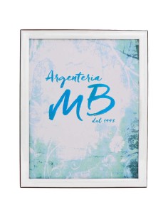 Picture Frame 7x9 Glossy Silver Frame Tight Band 2