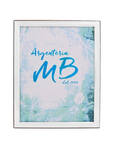 Picture Frame 7x9 Glossy Silver Frame Tight Band
