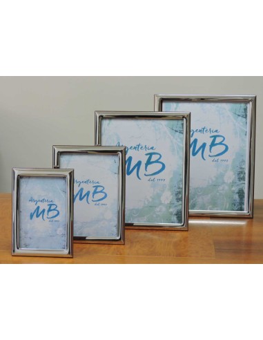 Picture Frame 7x9 Glossy Silver Frame Tight Band