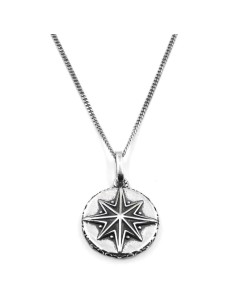 Herrenhalskette aus 925er Sterlingsilber mit Rundem...