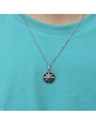 Men's Sterling Silver Curb Necklace with Wind...