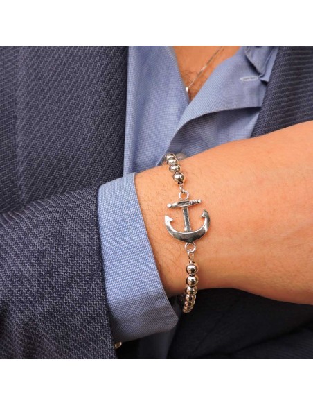Armband mit Anker aus 925er Sterlingsilber