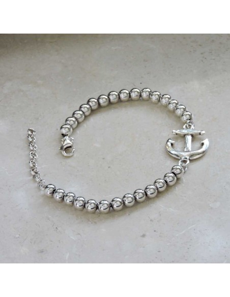 Armband mit Anker aus 925er Sterlingsilber