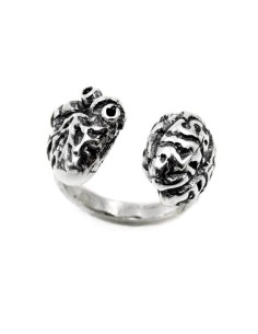 Herz oder Gehirnring aus 925er Sterlingsilber
