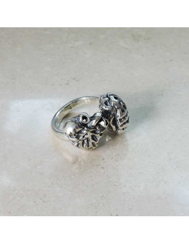 Heart or Brain 925 Sterling Silver Ring 