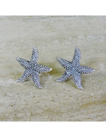 Sterling Silver Starfish Earrings 
