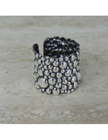 Anello Bollicine Fascia in Argento 925 
