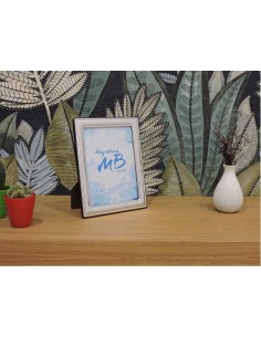 Picture Frame 5x7 Glossy Silver Frame with Beaded Edge 2