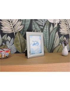Picture Frame 5x7 Glossy Silver Frame Wide Band 2
