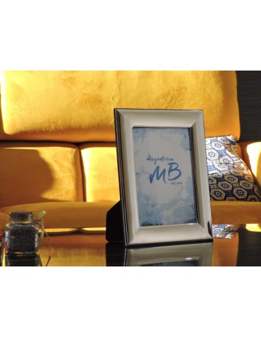 Picture Frame 5x7 Glossy Silver Frame Wide Band
