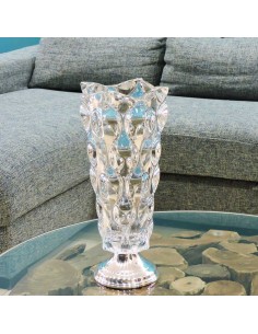 Samba Crystal Vase with Round Silver Base 2