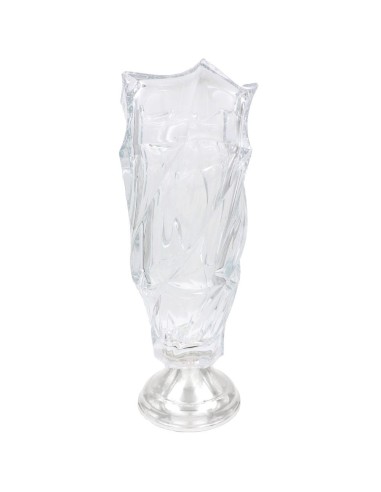 Vaso Flamenco in Cristallo con Base in Argento 