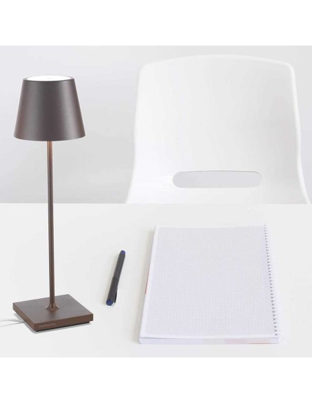 Zafferano Poldina Pro Tischlampe Corten