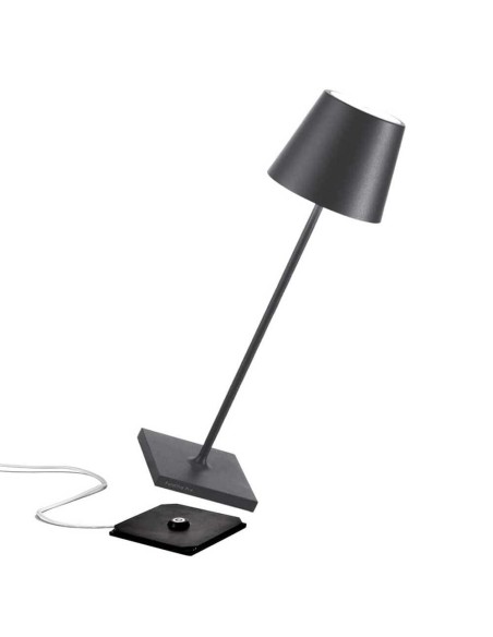 Poldina Pro Lampada da Tavolo LED Dimmerabile - Grigio Scuro